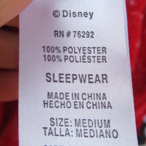 Relist12/21 NWOT Disney Mickey mouse fleece PJ set pant & button down top size M - Picture 9 of 13